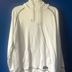 DKNY Modern White Hoodie High Neck